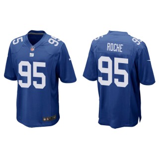 Men's New York Giants Quincy Roche #95 Royal Game Jersey