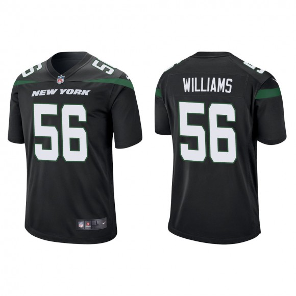 Men's New York Jets Quincy Williams #56 Black Game Jersey