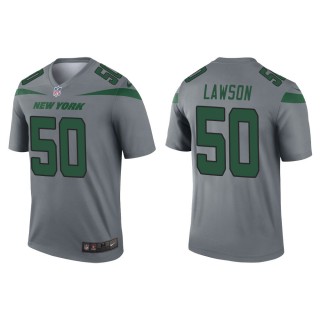 Men's New York Jets Shaq Lawson #50 Gray Inverted Legend Jersey