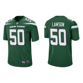 Men's New York Jets Shaq Lawson #50 Green Game Jersey