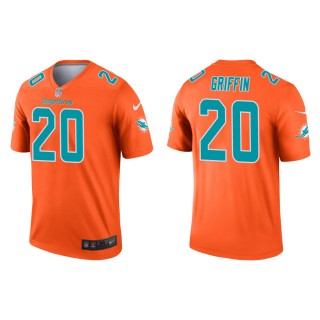 Men's Miami Dolphins Shaquem Griffin #20 Orange Inverted Legend Jersey