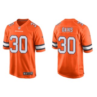 Men's Denver Broncos Terrell Davis #30 Orange Alternate Game Jersey