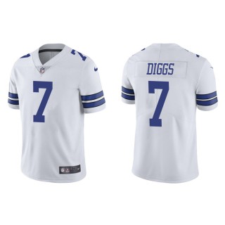 Men's Dallas Cowboys Trevon Diggs #7 White Vapor Limited Jersey