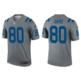 Men's Indianapolis Colts Tyler Davis #80 Gray Inverted Legend Jersey