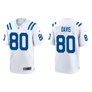 Men's Indianapolis Colts Tyler Davis #80 White Game Jersey