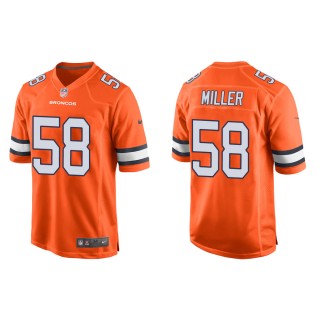 Men's Denver Broncos Von Miller #58 Orange Alternate Game Jersey