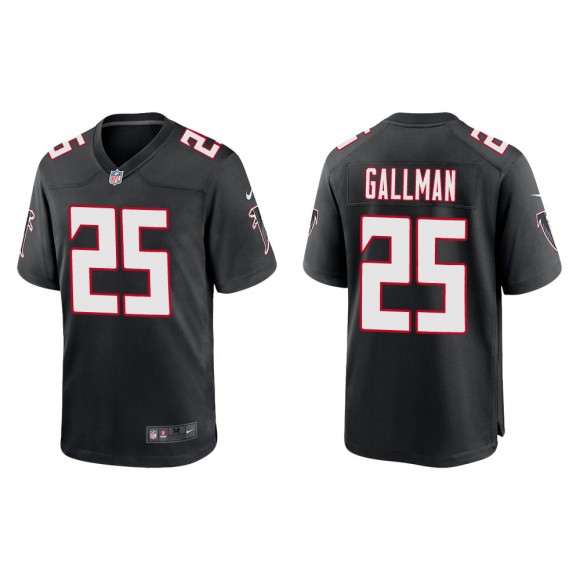 Men's Atlanta Falcons Wayne Gallman #28 Black Throwback Game Jersey
