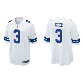 Men's Dallas Cowboys Will Grier #3 White Game Jersey