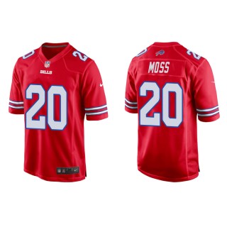 Men's Buffalo Bills Zack Moss #20 Red Alternate Game Jersey