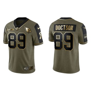 2021 Salute To Service Men's Cardinals Josh Doctson Olive Gold Limited Jersey