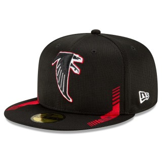 Atlanta Falcons Black 2021 NFL Sideline Home Historic Logo 59FIFTY Hat