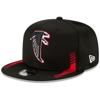 Atlanta Falcons Black 2021 NFL Sideline Home Historic Logo 9FIFTY Snapback Hat