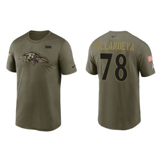 2021 Salute To Service Men's Ravens Alejandro Villanueva Olive Legend Performance T-Shirt