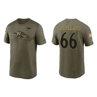 2021 Salute To Service Men's Ravens Ben Cleveland Olive Legend Performance T-Shirt