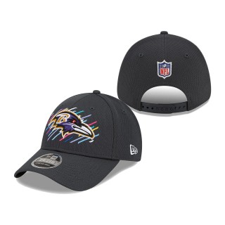 Ravens Charcoal 2021 NFL Crucial Catch 9FORTY Adjustable Hat