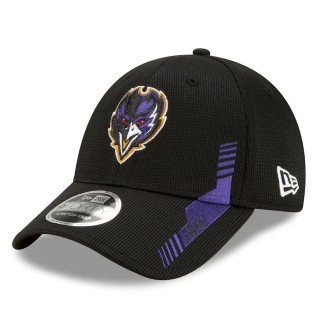 Baltimore Ravens Black 2021 NFL Sideline Home 9FORTY Adjustable Hat