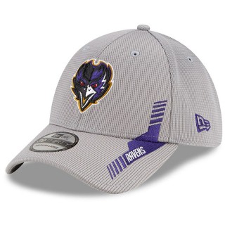 Baltimore Ravens Gray 2021 NFL Sideline Home 39THIRTY Hat