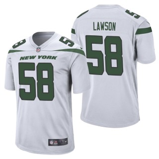 Men's New York Jets Carl Lawson White Game Jersey