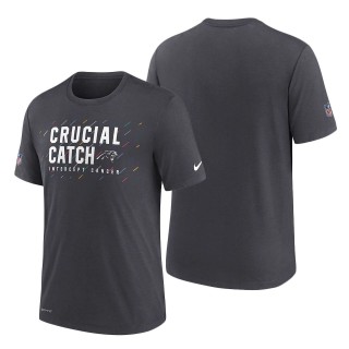 Carolina Panthers Charcoal 2021 NFL Crucial Catch Performance T-Shirt