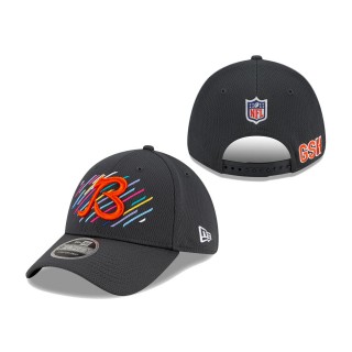 Bears Charcoal 2021 NFL Crucial Catch Alternate Logo 9FORTY Adjustable Hat