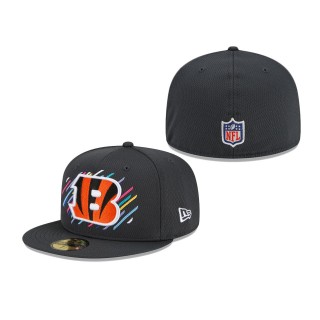 Bengals Charcoal 2021 NFL Crucial Catch 59FIFTY Fitted Hat