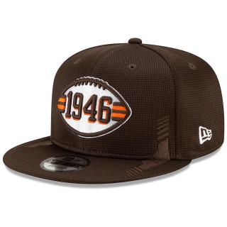 Cleveland Browns Brown 2021 NFL Sideline Home Historic Logo 9FIFTY Snapback Hat