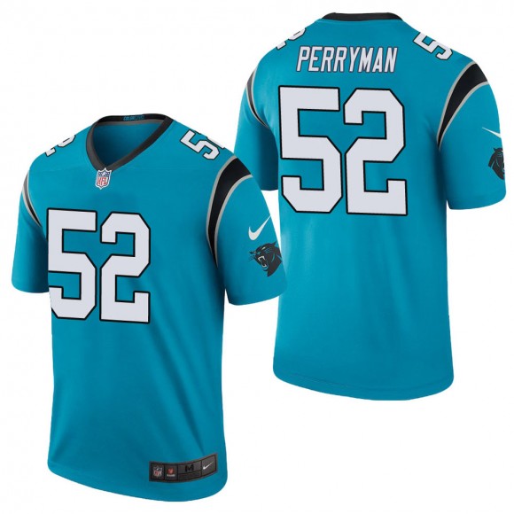Men's Carolina Panthers Denzel Perryman Blue Color Rush Legend Jersey