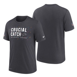 Lions Charcoal 2021 NFL Crucial Catch Performance T-Shirt