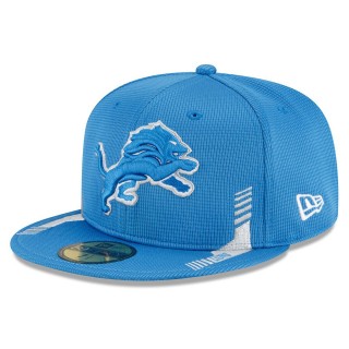 Detroit Lions Blue 2021 NFL Sideline Home 59FIFTY Hat