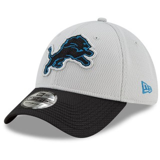 Detroit Lions Gray Black 2021 NFL Sideline Road 39THIRTY Hat