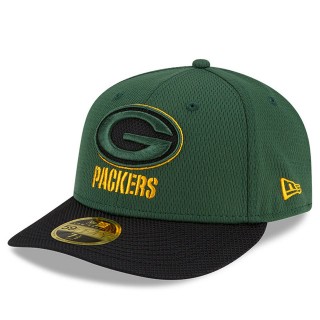 Green Bay Packers Green Black 2021 NFL Sideline Road Low Profile 59FIFTY Hat
