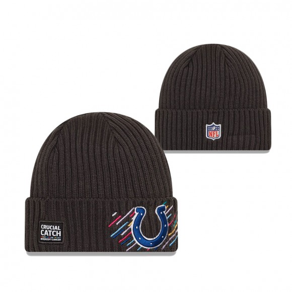 Colts Charcoal 2021 NFL Crucial Catch Knit Hat