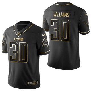 Men's Detroit Lions Jamaal Williams Black Golden Edition Jersey