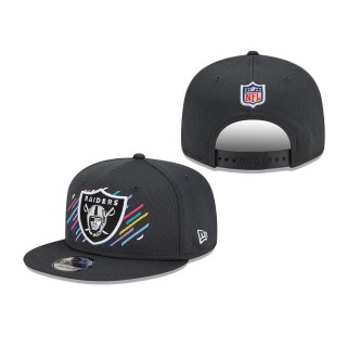 Raiders Charcoal 2021 NFL Crucial Catch 9FIFTY Snapback Adjustable Hat