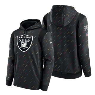 Raiders Charcoal 2021 NFL Crucial Catch Therma Pullover Hoodie