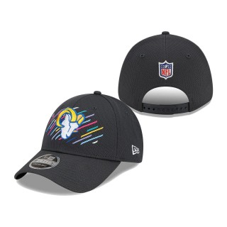 Rams Charcoal 2021 NFL Crucial Catch 9FORTY Adjustable Hat