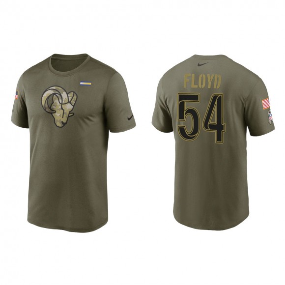 2021 Salute To Service Men's Rams Leonard Floyd Olive Legend Performance T-Shirt