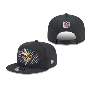 Vikings Charcoal 2021 NFL Crucial Catch 9FIFTY Snapback Adjustable Hat