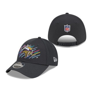 Vikings Charcoal 2021 NFL Crucial Catch 9FORTY Adjustable Hat