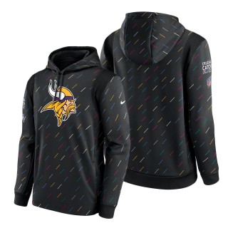 Vikings Charcoal 2021 NFL Crucial Catch Therma Pullover Hoodie
