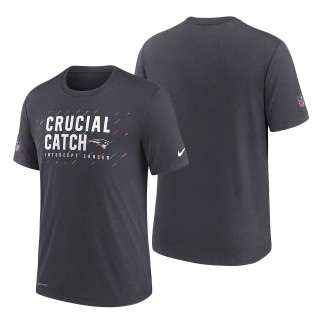 Patriots Charcoal 2021 NFL Crucial Catch Performance T-Shirt