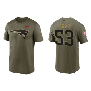 2021 Salute To Service Men's Patriots Kyle Van Noy Olive Legend Performance T-Shirt