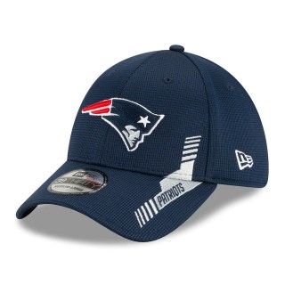 New England Patriots Navy 2021 NFL Sideline Home 39THIRTY Hat