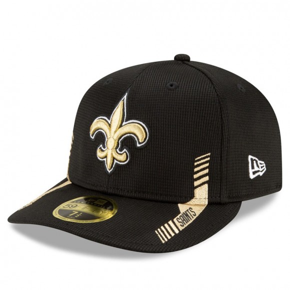 New Orleans Saints Black 2021 NFL Sideline Home Low Profile 59FIFTY Hat