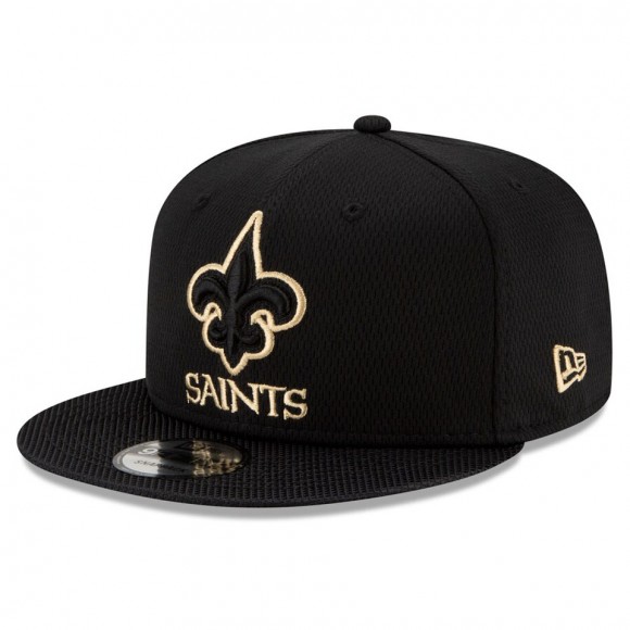 New Orleans Saints Black 2021 NFL Sideline Road 9FIFTY Snapback Hat