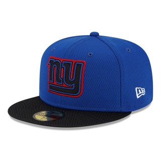 New York Giants Royal Black 2021 NFL Sideline Road 59FIFTY Hat