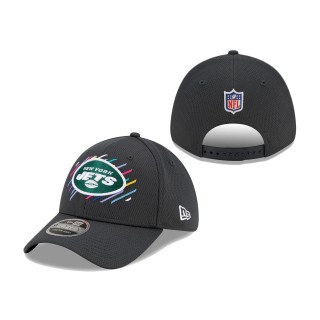 Jets Charcoal 2021 NFL Crucial Catch 9FORTY Adjustable Hat