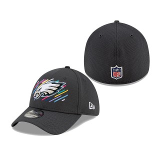 Eagles Charcoal 2021 NFL Crucial Catch 39THIRTY Flex Hat