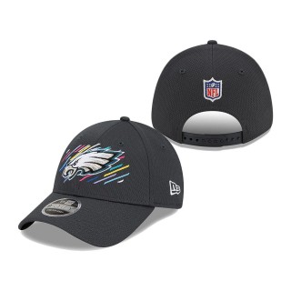 Eagles Charcoal 2021 NFL Crucial Catch 9FORTY Adjustable Hat