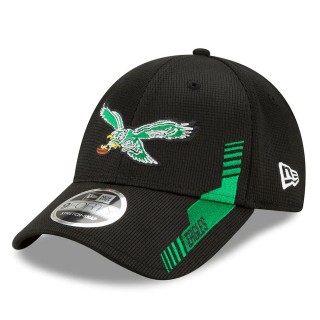 Philadelphia Eagles Black 2021 NFL Sideline Home Historic Logo 9FORTY Adjustable Hat